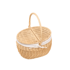 Kaigio - Picnic basket in handwoven rattan on transparent background – Handcrafted product, handmade · Kuênia