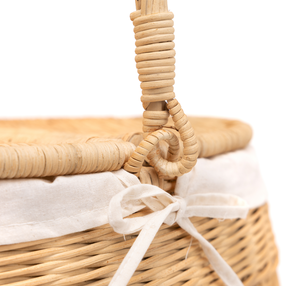 Kaigio - Picnic basket in handwoven rattan – view 5 – Handcrafted product, handmade · Kuênia